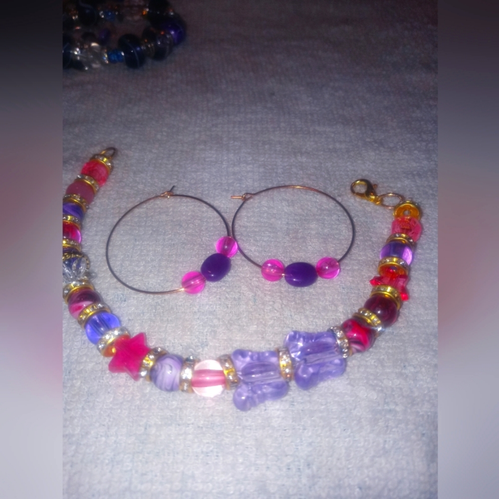 One of a Kind Handmade Bracelet and Earring Set